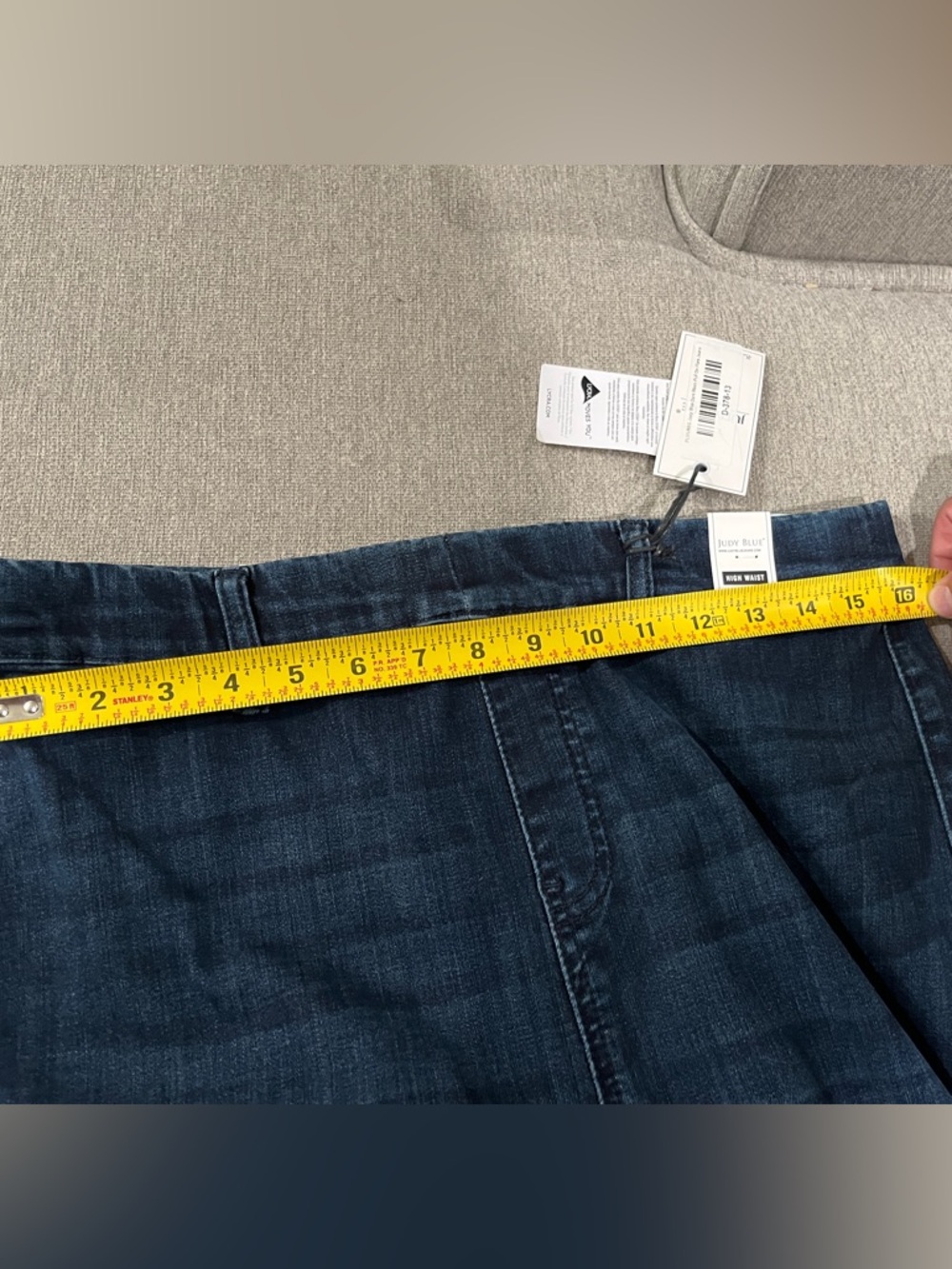 Judy Blue Pull On Super Flare Jeans Deep Blue Size 13/31 - Picture 6 of 10